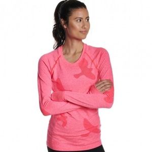 Oiselle Flyte Long Sleeve Baselayer Pink Top Small